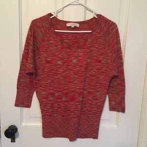 LOFT 3/4 sleeve scoop-neck sweater